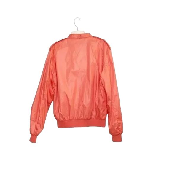 vintage Peter England Windbreaker bomber Jacket sz L retro full zip orange - Picture 4 of 11